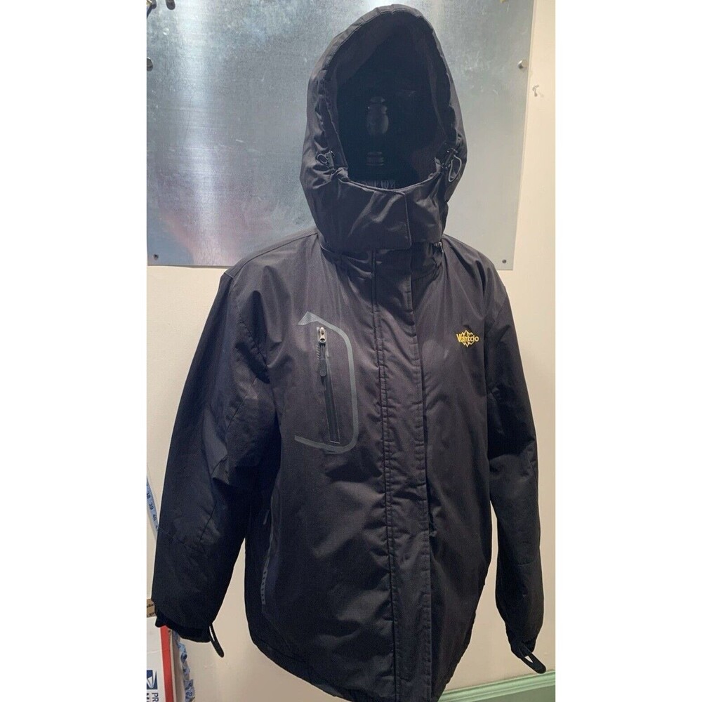 Waterproof Ski Jacket Wantdo Women’s Mountain Windproof Rain Black Sz XL EUC